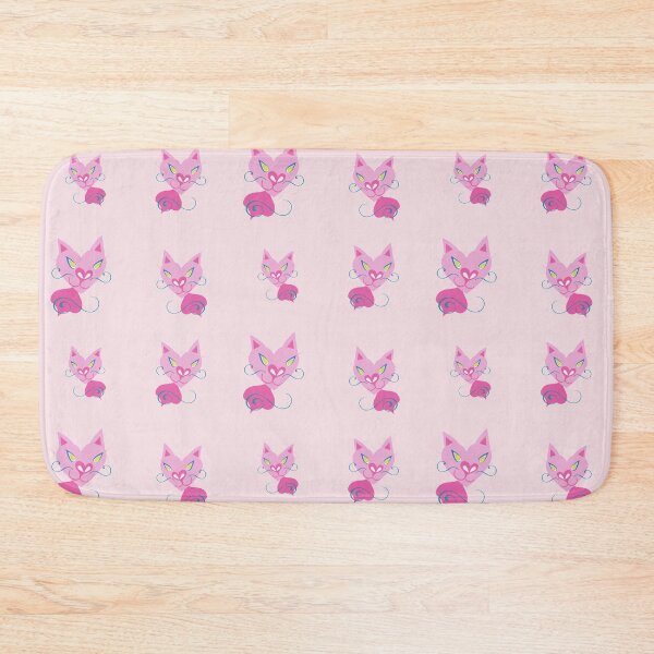 Item preview, Creepy Pink Siamese Cat Vector Cartoon Art Pattern Pink Background designed and sold by H3designs.