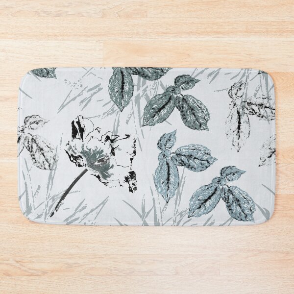 Item preview, Georgiana Floral in grey blue designed and sold by ncxadair.