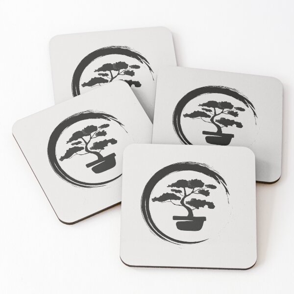 Item preview, Bonsai calligraphy circle ink brush japanese arts plant culture designed and sold by ShirtVibes.