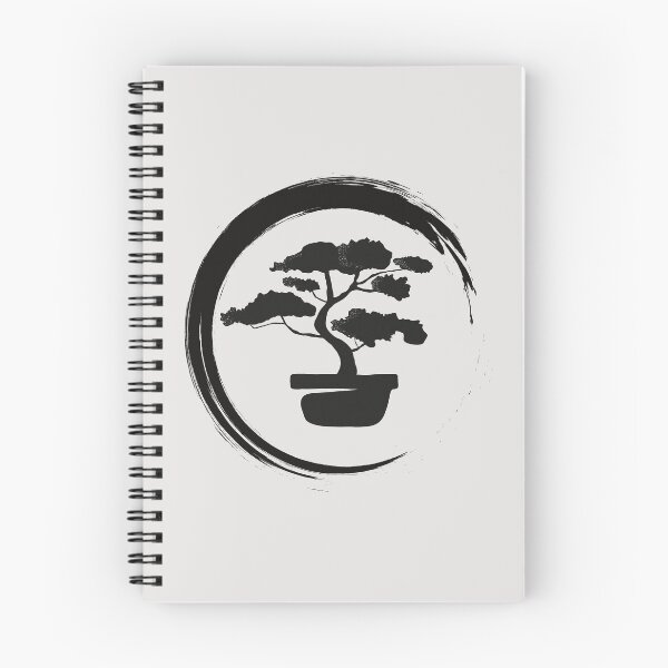 Item preview, Bonsai calligraphy circle ink brush japanese arts plant culture designed and sold by ShirtVibes.