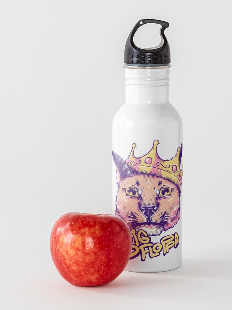 Alternate view of Da Big Floppa - New Rapper with King Crown | Floppa Cube Flop Flop Happy Floppa Friday Drip | Fun | Original Art Pet Mat Bandana Cat Water Bottle