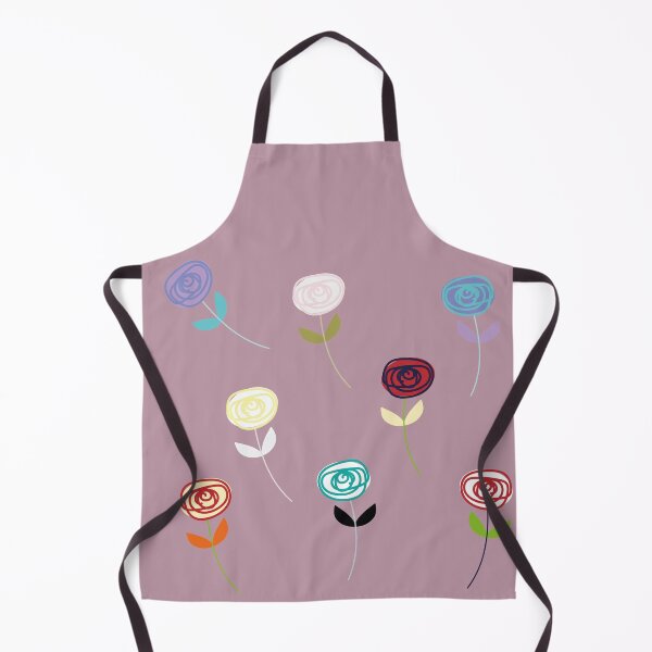 Item preview, Little Rose, cute multi-colour flower icons on dusky pale pink designed and sold by Susan Marie Williams.