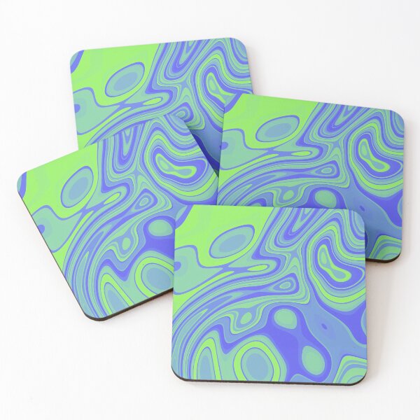 Item preview, ACrylic pour abstract green blue designed and sold by Thecolorschemer.