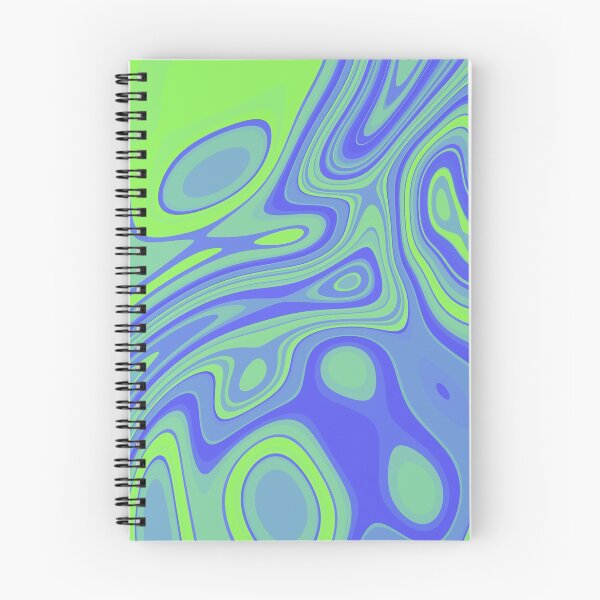 Item preview, ACrylic pour abstract green blue designed and sold by Thecolorschemer.