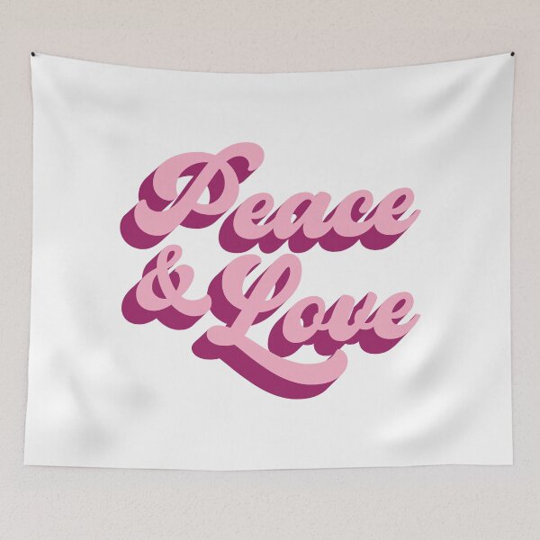 Item preview, Peace & Love Text (on white) designed and sold by STUDIO-72.
