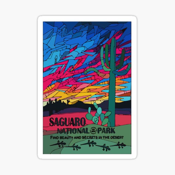 Saguaro National Park Poster Art Sticker