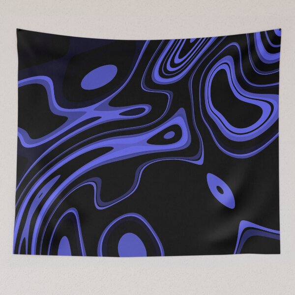 Item preview, Blue acrylic pour minimal designed and sold by Thecolorschemer.
