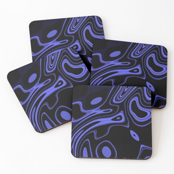 Item preview, Blue acrylic pour minimal designed and sold by Thecolorschemer.