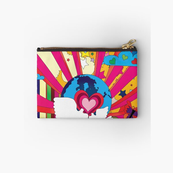 Item preview, Brightly colored sky with doves, hearts and planet earth. designed and sold by ScienceSource.