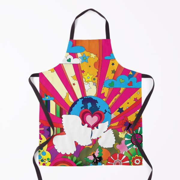 Item preview, Brightly colored sky with doves, hearts and planet earth. designed and sold by ScienceSource.