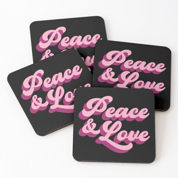 Item preview, Peace & Love Text (on black) designed and sold by STUDIO-72.
