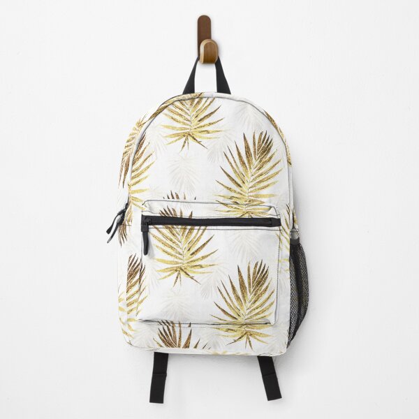 Item preview, Tropical White Gold Palm Leaves Greenery designed and sold by NdesignTrend.