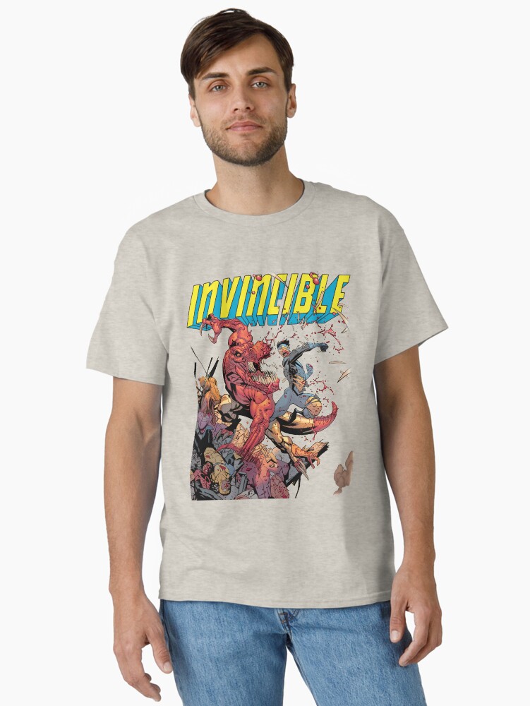 Thumbnail 2 of 7, Classic T-Shirt, Invincible Vs Alien designed and sold by yasmineclark.
