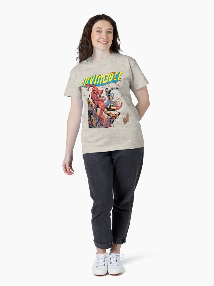 Thumbnail 4 of 7, Classic T-Shirt, Invincible Vs Alien designed and sold by yasmineclark.