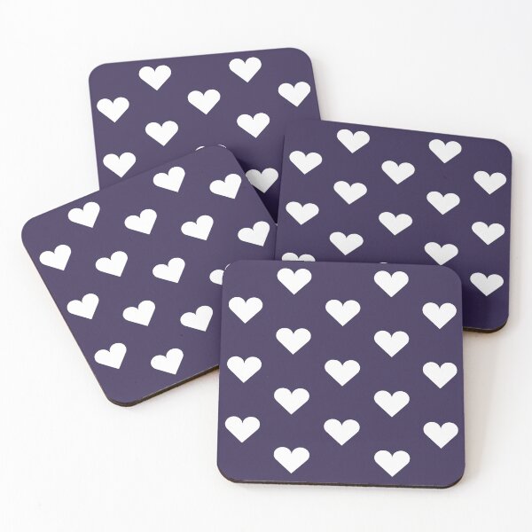 Item preview, Medium WHITE and NAVY BLUE LOVE HEARTS designed and sold by RachelMacht.