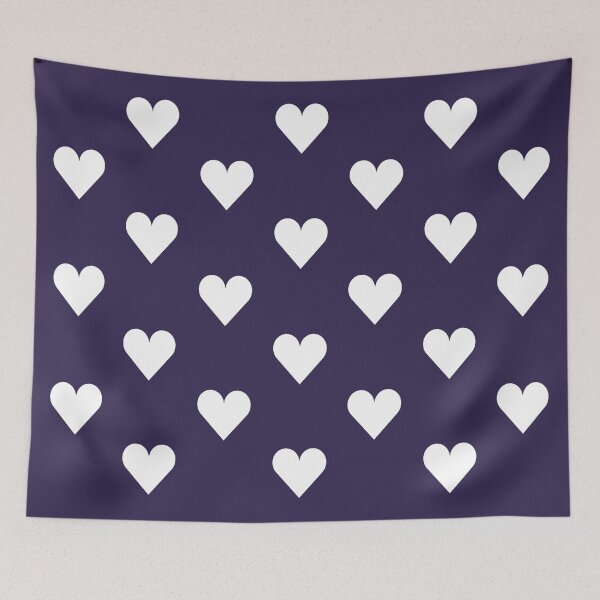 Item preview, Medium WHITE and NAVY BLUE LOVE HEARTS designed and sold by RachelMacht.