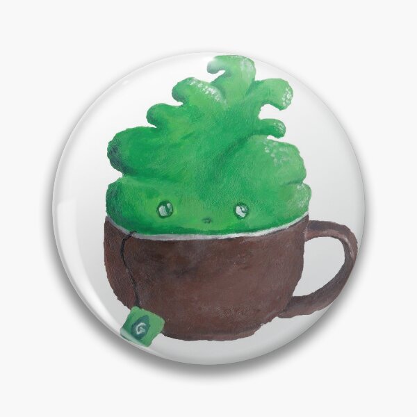 Item preview, Green tea cute comfort ghost blob design designed and sold by MilesOfArt.