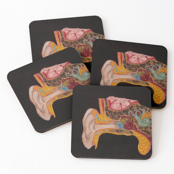 Item preview, Human anatomy paper quilled ear print designed and sold by Shelina Ishani.