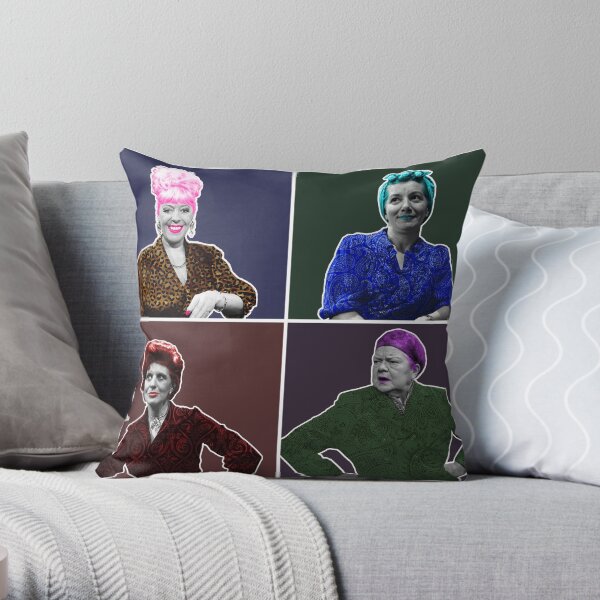 All the Corrie Ladies 1 Throw Pillow