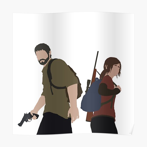 The Last of Us - Ellie and Joel Simplistic Art Poster