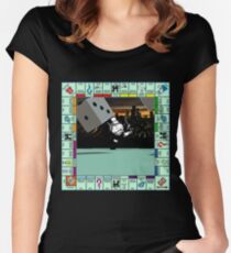 Monopoly Retro Game Board Women's Fitted Scoop T-Shirt