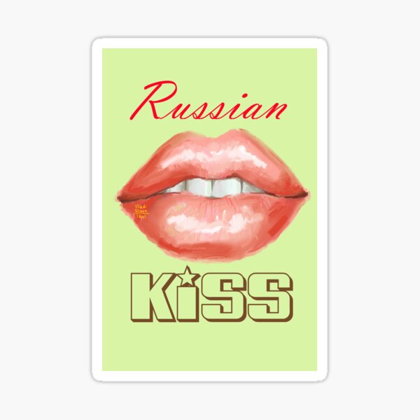 Beautiful fashion lips. Sweet lovely sexy cute summer kiss. Sticker