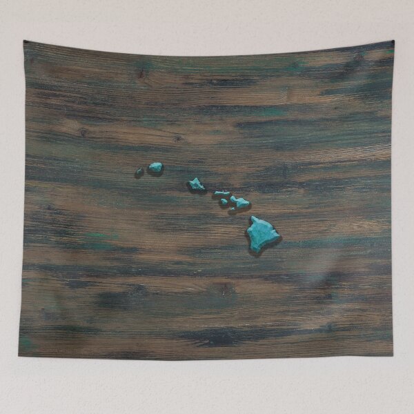 Item preview, Hawaii State Shape Teal designed and sold by Jared Davies.