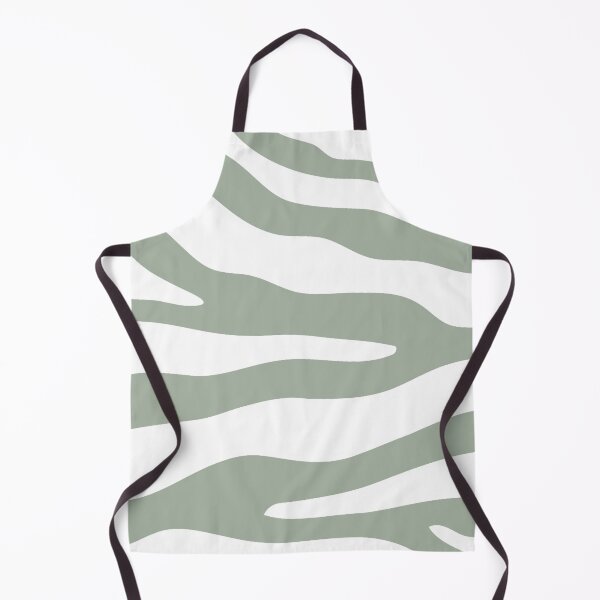 Item preview, Sage green and white random wavy stripes pattern design designed and sold by TheWalnut.