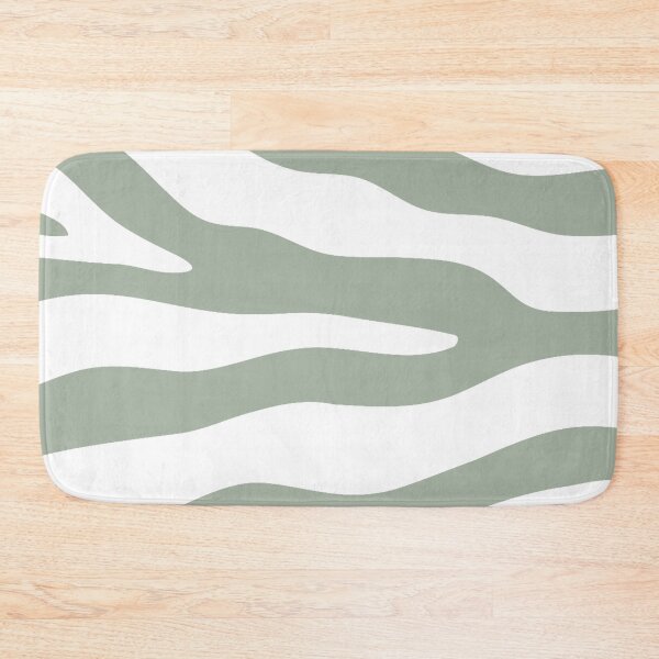 Item preview, Sage green and white random wavy stripes pattern design designed and sold by TheWalnut.