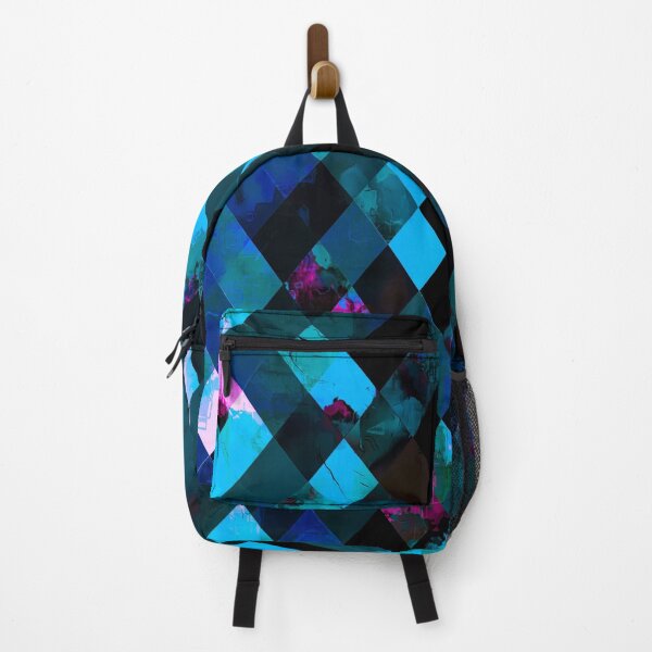 Item preview, blue geometric pixel square pattern abstract art background designed and sold by Mrvell.