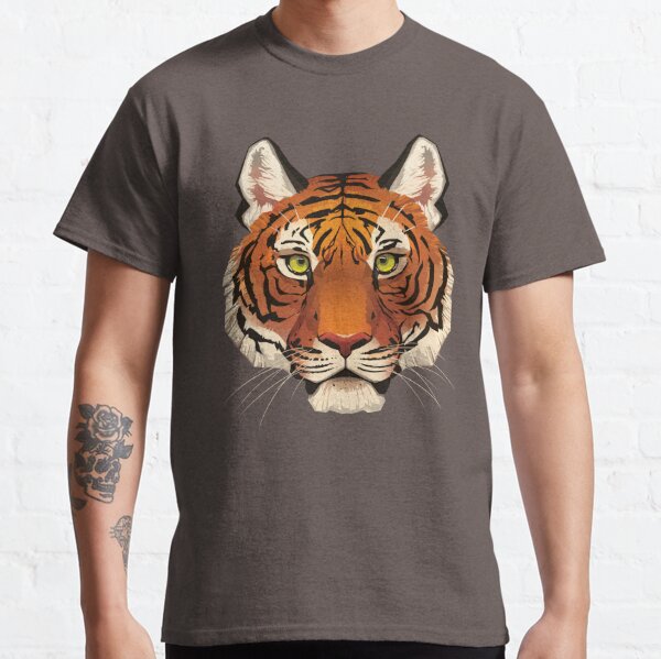 Tiger T-shirt Tiger Face Graphic Tee Girls Women Beautiful 