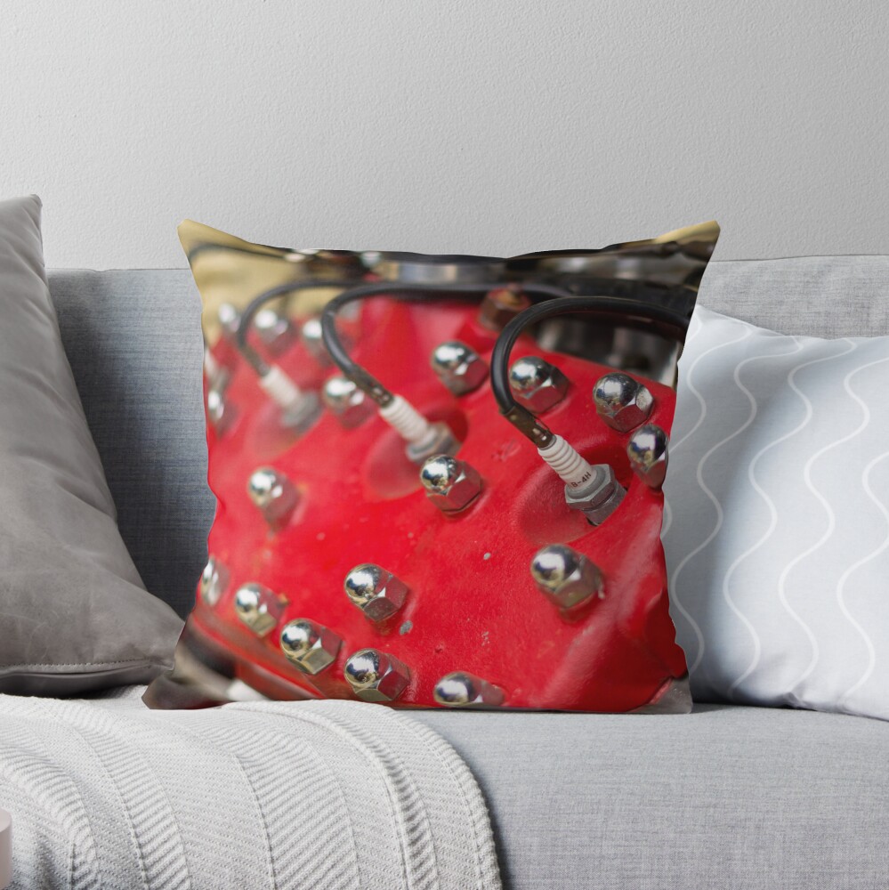 Red Flathead V8 Throw Pillow