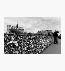 Locking for Love - Paris, France Photographic Print