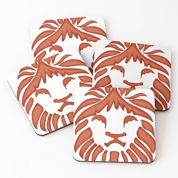 Item preview, Tribal African Maned Lion Illustration Orange Safari Travel Savannah Desert designed and sold by Celosia Liv.