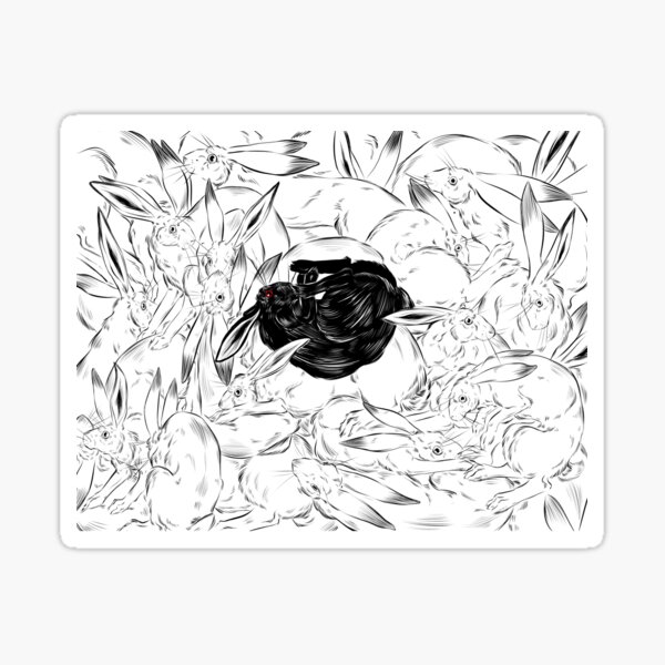 The Black Hare Sticker
