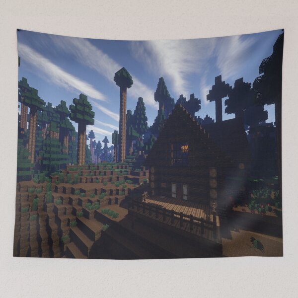 Item preview, minecraft world pixel cabin  designed and sold by THB designs.