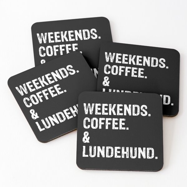 Item preview, Weekends Coffee and Lundehund Funny Norwegian Lundehund Gift designed and sold by Guarddogdrive.