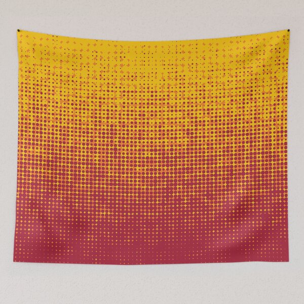 Item preview, Red orange yellow gradient dotted halftone pattern designed and sold by BLMcreations.