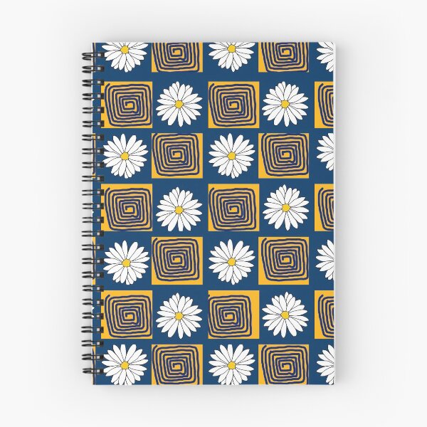 Item preview, daisy flower + spiral golden and blue designed and sold by rjdesigns82.