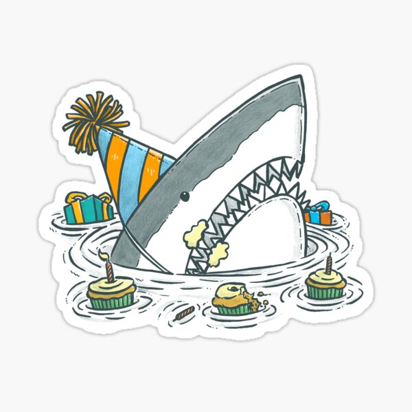 Birthday Shark II Sticker