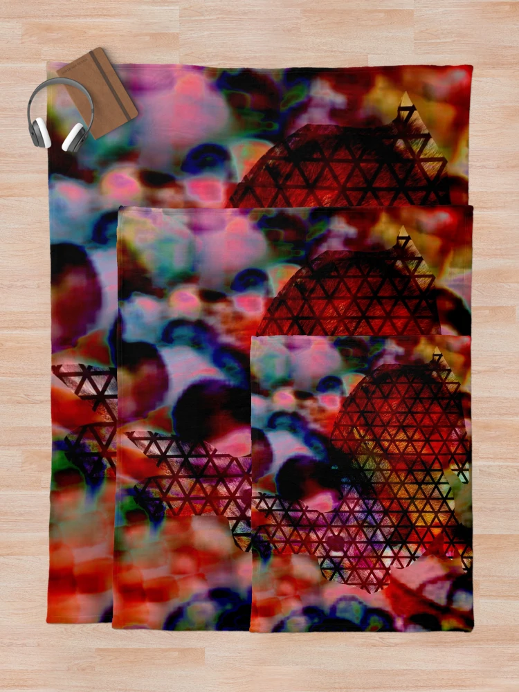 Thumbnail 5 of 6, Throw Blanket, Hallucinating Rabbit  designed and sold by CubismArtist.