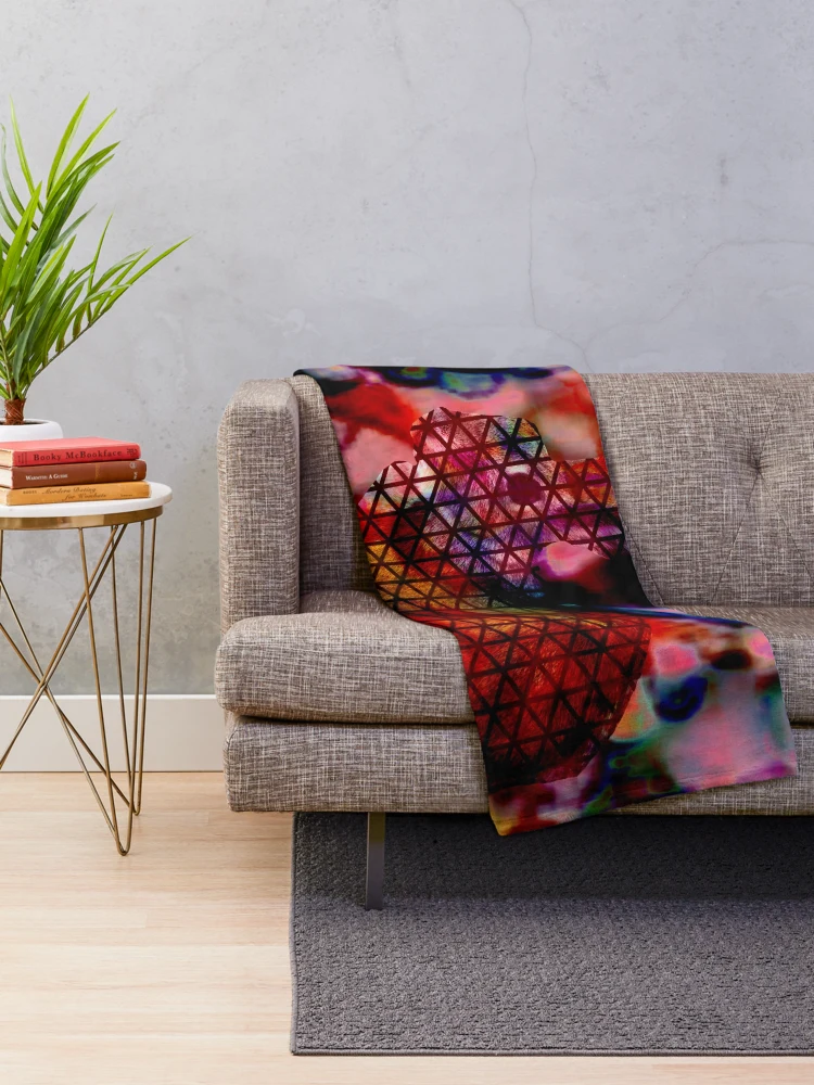 Thumbnail 2 of 6, Throw Blanket, Hallucinating Rabbit  designed and sold by CubismArtist.