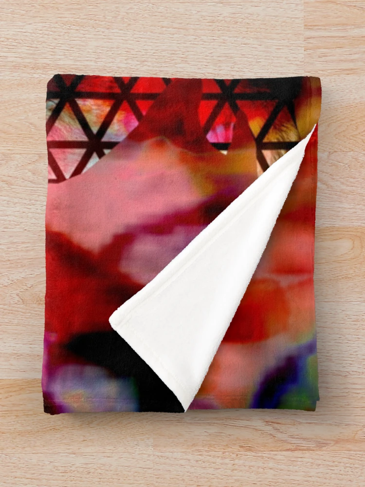 Thumbnail 3 of 6, Throw Blanket, Hallucinating Rabbit  designed and sold by CubismArtist.