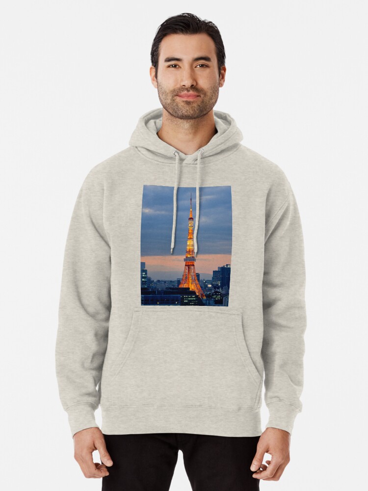 Alternate view of Tokyo Tower at dusk - Japan Pullover Hoodie