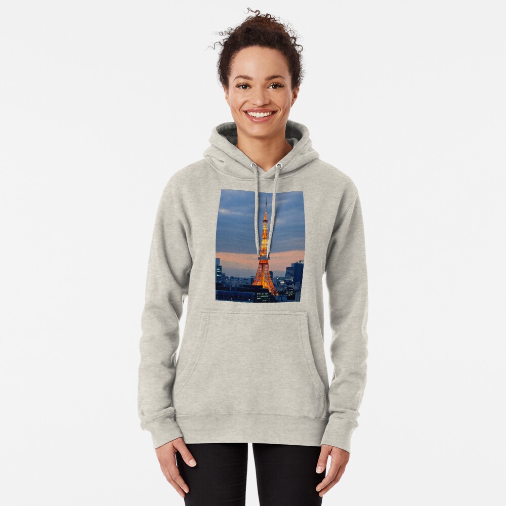 Tokyo Tower at dusk - Japan Pullover Hoodie