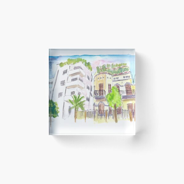 Item preview, Neve Tzedek Tel Aviv Old Houses and Bauhaus Street designed and sold by artshop77.