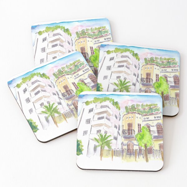 Item preview, Neve Tzedek Tel Aviv Old Houses and Bauhaus Street designed and sold by artshop77.