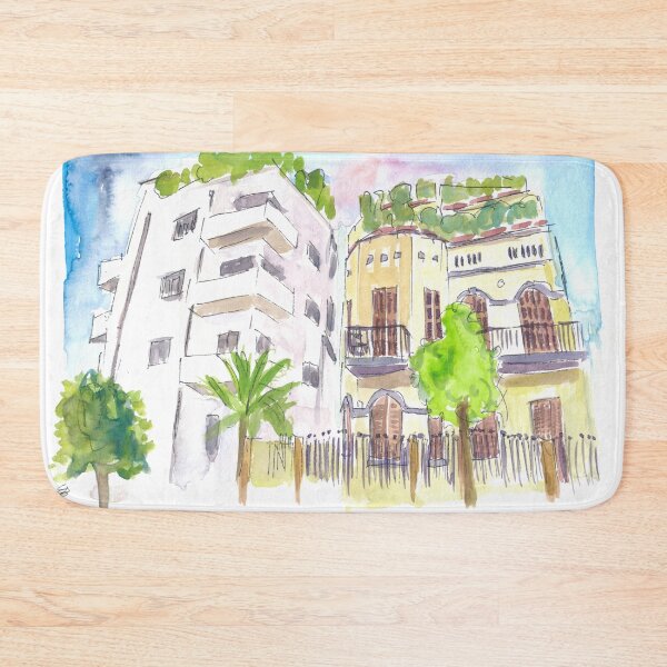 Item preview, Neve Tzedek Tel Aviv Old Houses and Bauhaus Street designed and sold by artshop77.