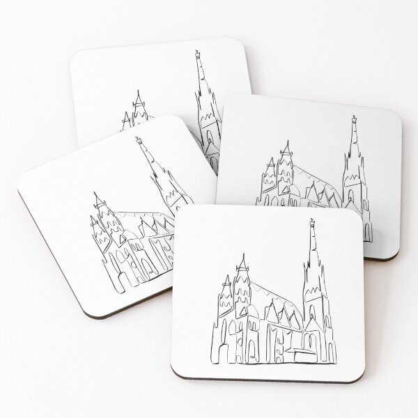 Item preview, STEPHANSDOM VIENNA AUSTRIA LINE ART | Sightseeing | Travel designed and sold by yourtravelguide.