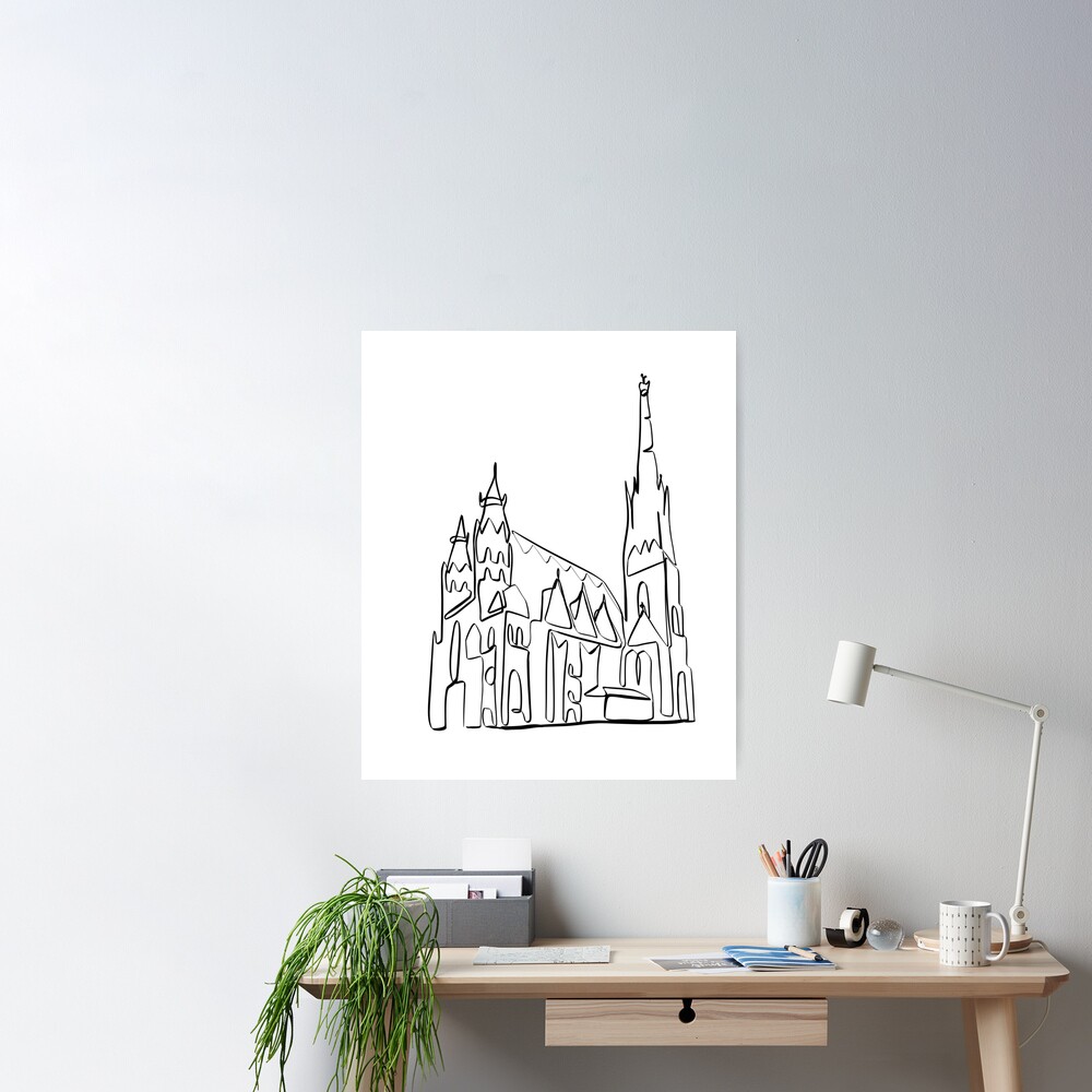 Redbubble Sightseeing for ART Sale LINE VIENNA | yourtravelguide AUSTRIA | STEPHANSDOM Poster | Travel\